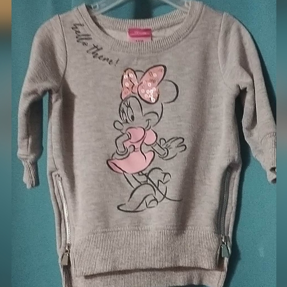 Disney Junior Minnie long sleeve sweatshirt with two front zippers. - Picture 1 of 2